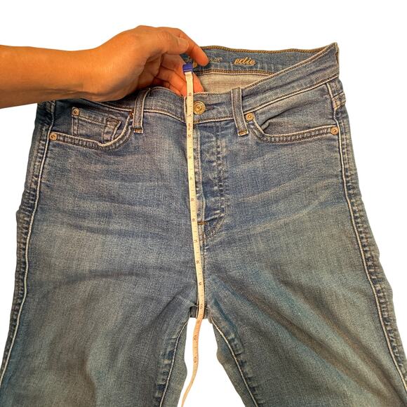 7 FOR ALL MANKIND Jeans Womens Edie High Waist Straight Leg Light Blue Sz 28 - Picture 6 of 9